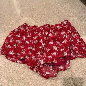 Altard State red flower flowy shorts